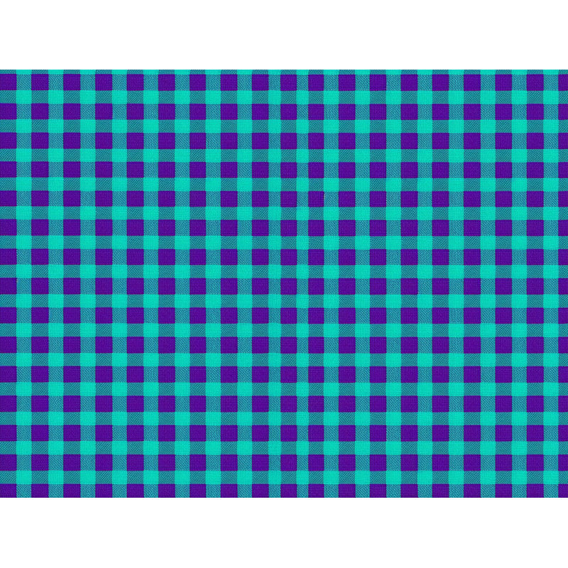 Machine Printed Throw Blanket, Twin, Purple/Blue, Gingham