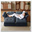 Canapé-lit convertible de 81,5 pouces avec structure en bois massif et tissu chenille doux-133406478