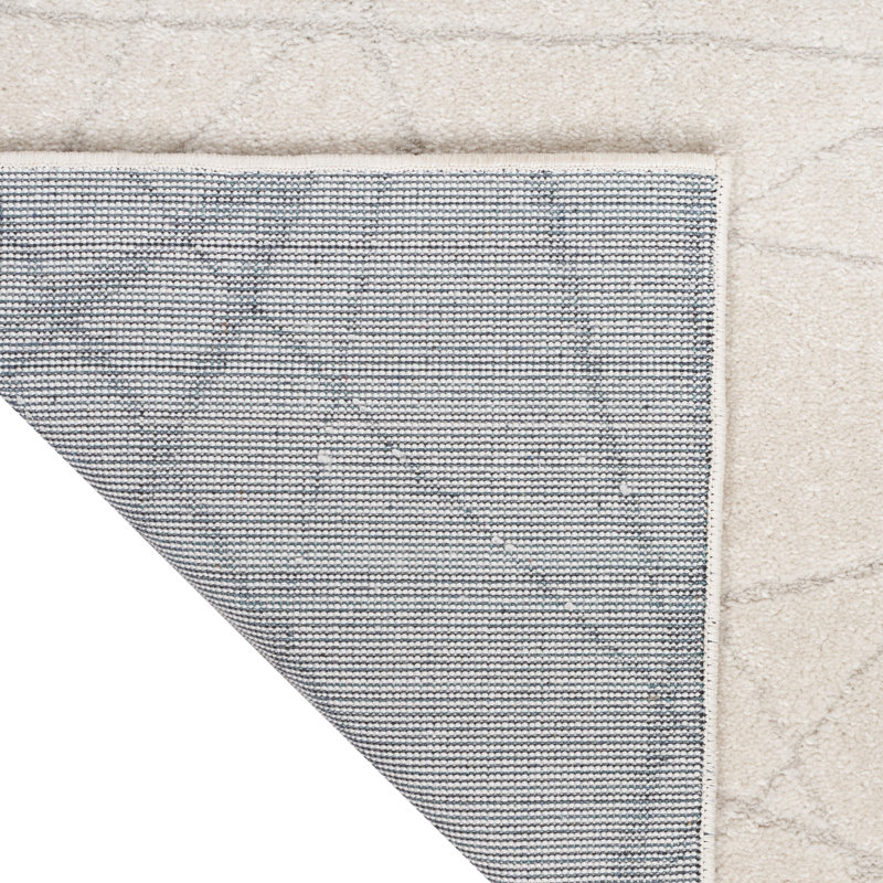 Tapis abstrait en ivoire, Rectangle 3 pi 11 po x 5 pi 11 po