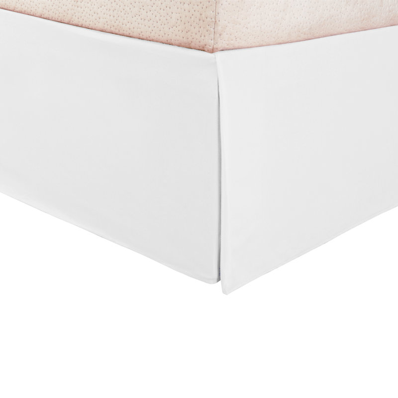 Pleated Bed Skirt, White, Twin