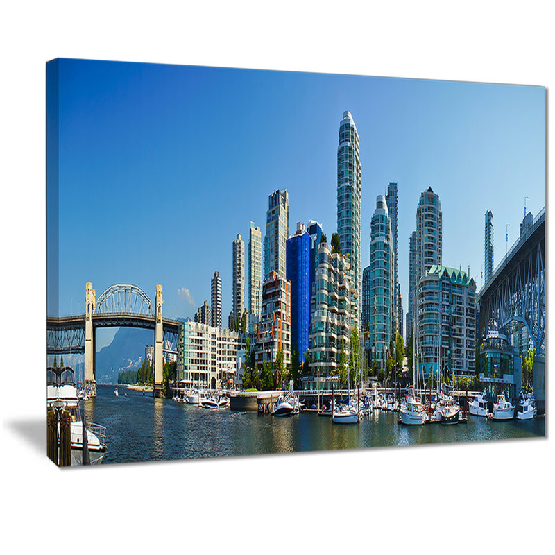 « belle view of vancouver », reproduction d’impression sur toile, H 20 po x l 20 po x P 1 po