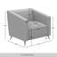Fauteuil en velours de 30,31 po Schermick-1417993310
