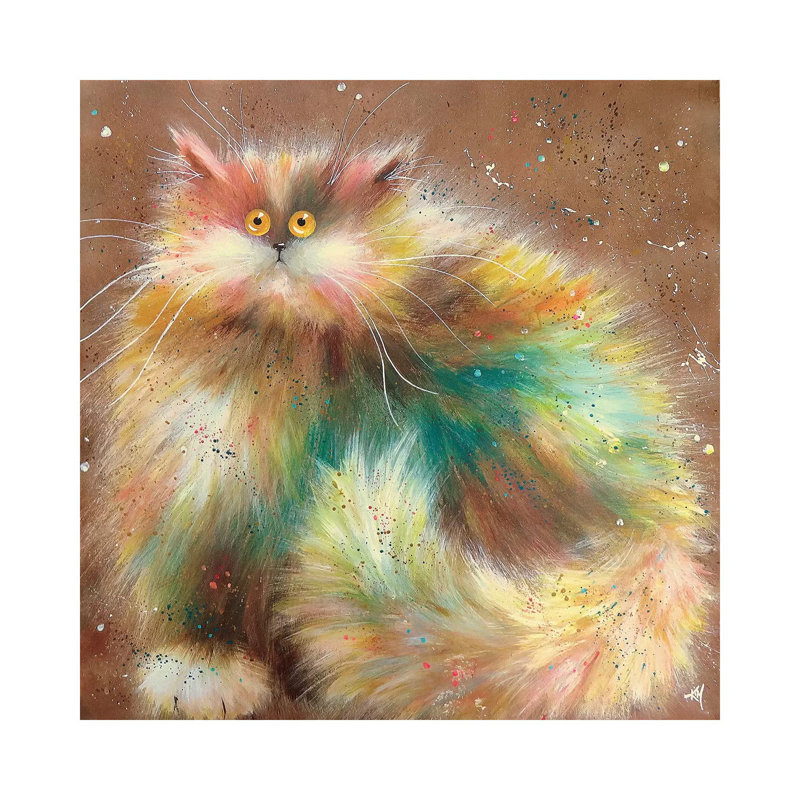 "Pom pom" par Kim Haskins-reproduction d’art sur toile tendue, H 12 po x l 12 po x P 1,5 po