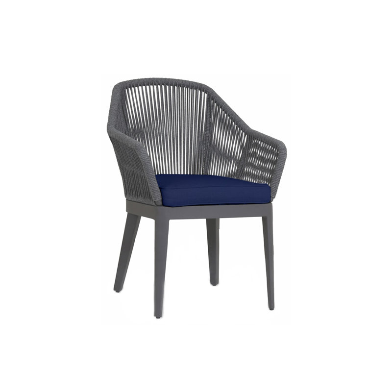 Milano Patio Dining Armchair with Cushions, Echo Midnight Sunbrella®