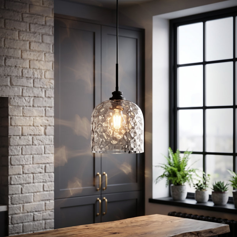 Luminaire suspendu 1 lumière, P 10 po