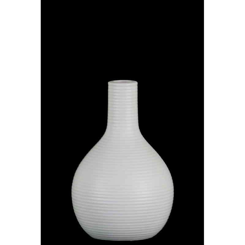 Vase de table bouteille en céramique Guiterrez, H 8,75 po x l 5,5 po x P 5,5 po