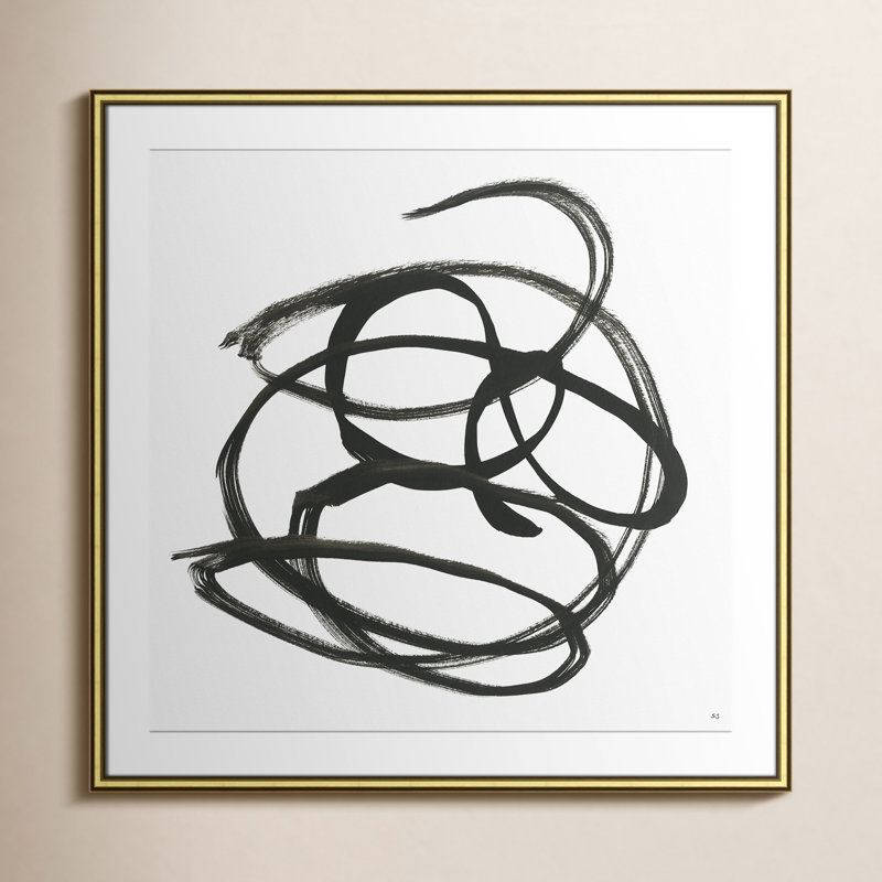 Le long du chemin I par Susan Jill - reproduction d'art sur papier encadrée, Or, H 28,75 po x l 28,75 po x P 0,88 po