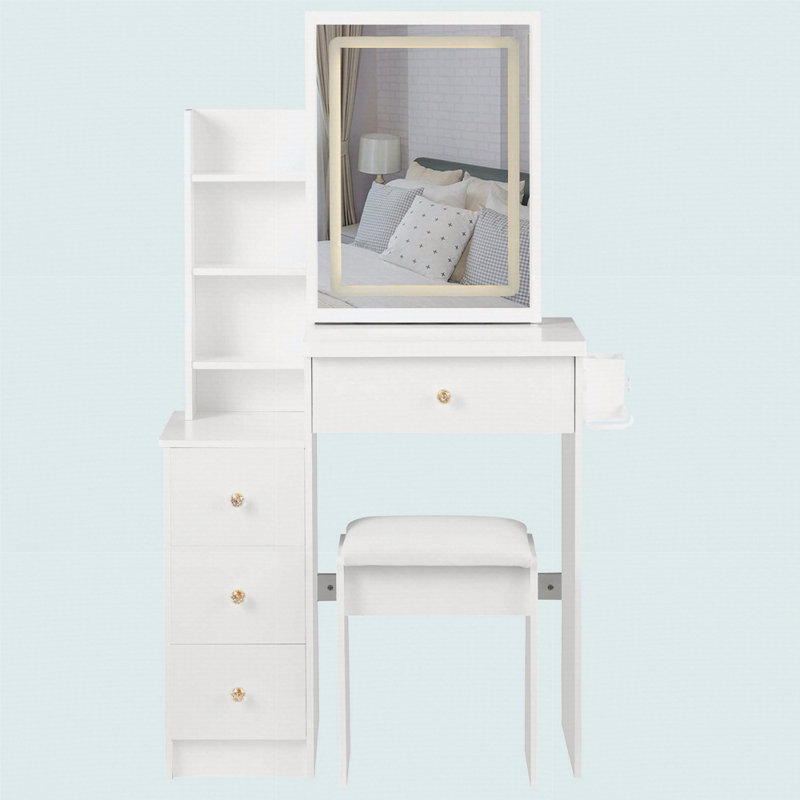 Tabouret de chevet 29,2 po, Blanc
