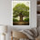 Arbre vert africain majestueux - art mural africain