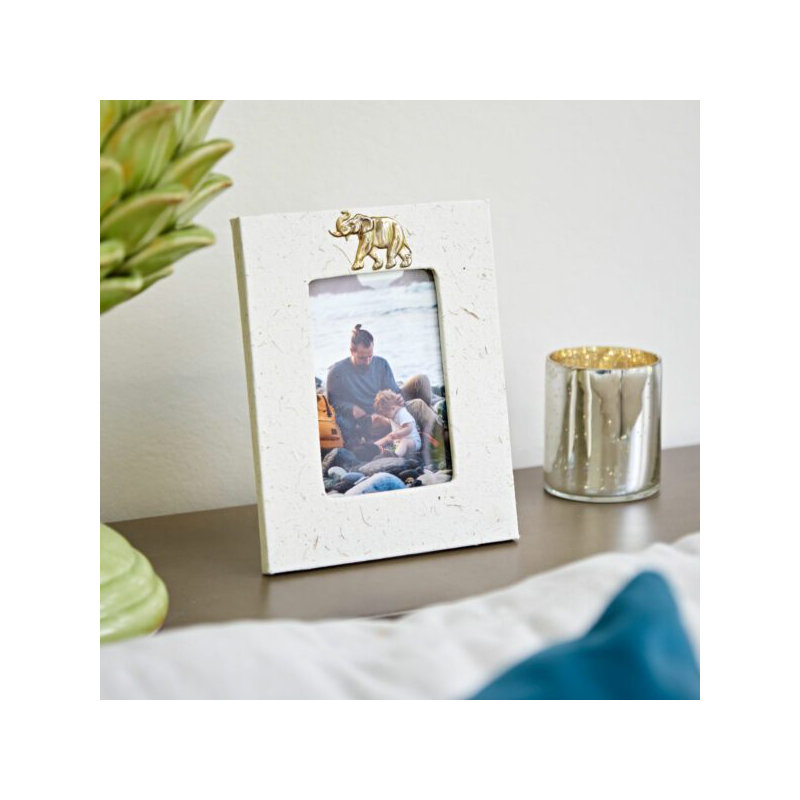 Natural Elephant Dung/Paper Picture Frame, Rectangle, 18cm x 14.5cm