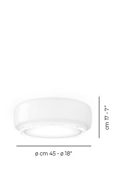 Bot Ceiling/Wall Lamp 45 White Crystal Glossy White E26 Ul