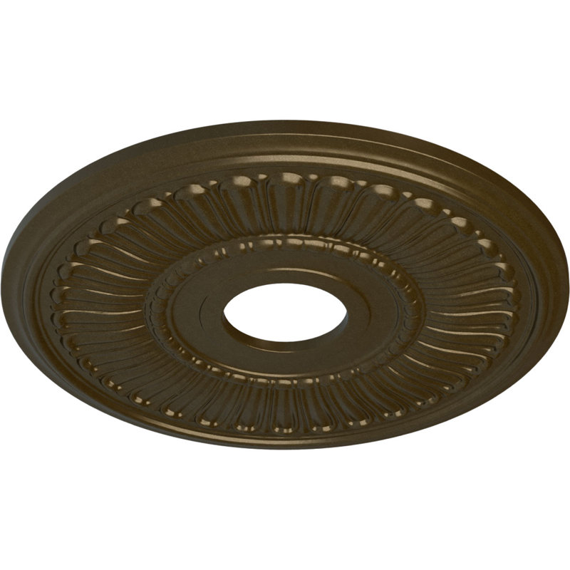 Médaillon de plafond H 16 po x l 16 po x P 0,75 po Melonie, Laiton
