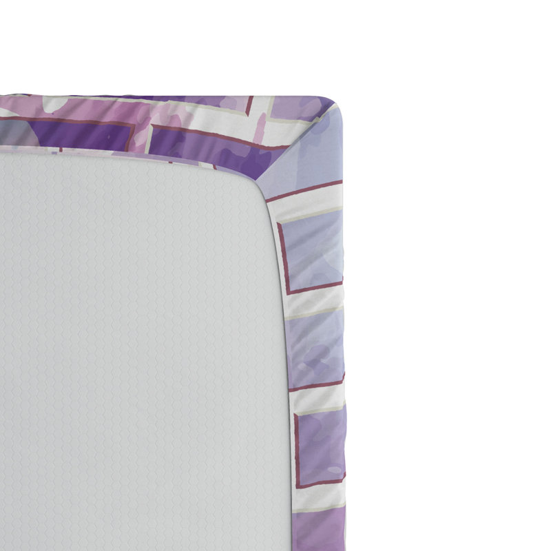 Microfiber Geometric Fitted Sheet, Full Fitted Sheet