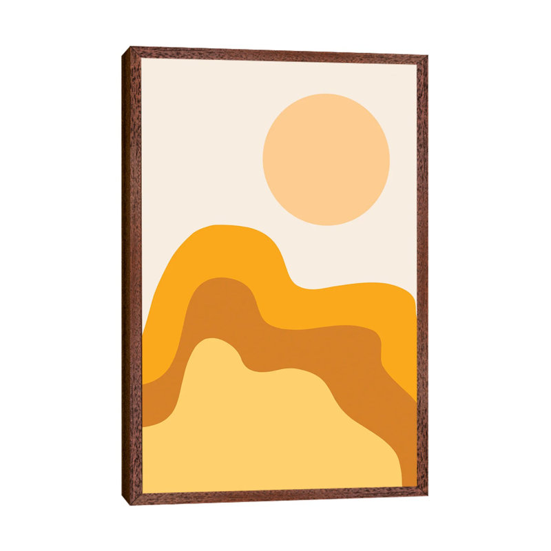 Sun Dunes II - Print on Canvas, 101.6 cm H x 66.04 cm W, Brown Framed