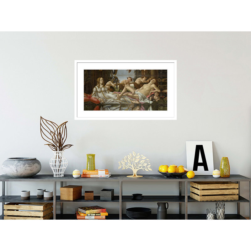 «Venus and Mars» par Sandro Botticelli - Estampe numérique encadrée, H 24,17 po x l 41,5 po