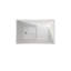 42,94 po - Trempeur autoportant en acrylique, finition blanc brillant, siège bien conçu et style ergonomique épuré pour un bain rafraîchissant