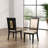 7Pc Dining Set Contemporary Espresso Dining Table Glass Insert Top 6X Chairs Wooden Kitchen Dining Room Furniture