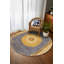 Tapis en coton à imprimé oriental jaune et gris Girvin-1562935567