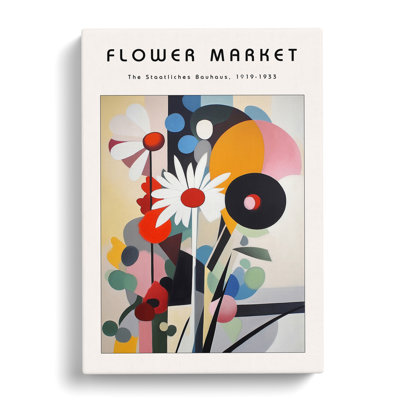 Bauhaus Flower Market Exhibition No.7 - Wrapped Canvas