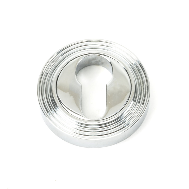 Euro Escutcheon Rosette, Polished Chrome
