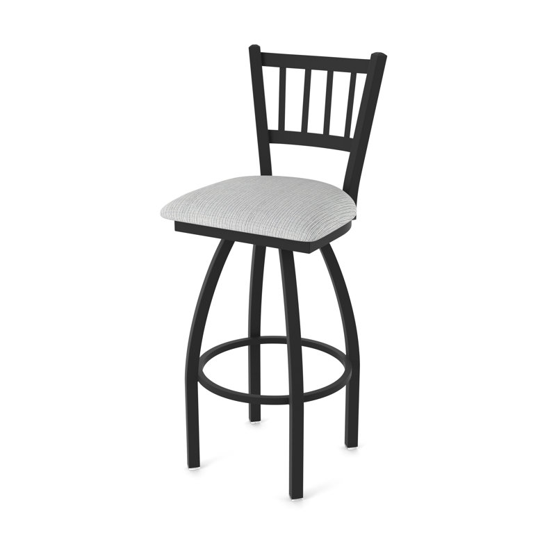 Tabouret pivotant 810 Contessa, Noir froissé, Tissu - alpin graphique, Très grand (siège d'une hauteur de 36 po)