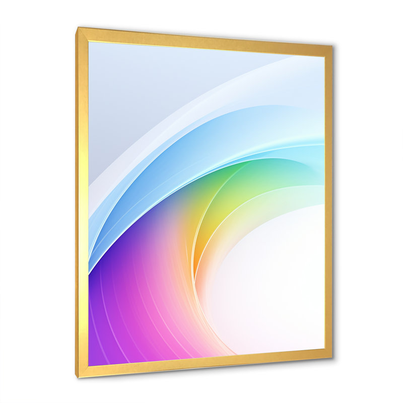" Rainbow Whispering Spectrum ", Gold Picture Framed, 40" H x 30" W x 1.5" D