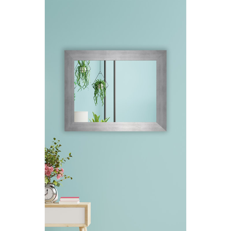 Miroir décoratif, 33 po x 42 po, Argenté mat