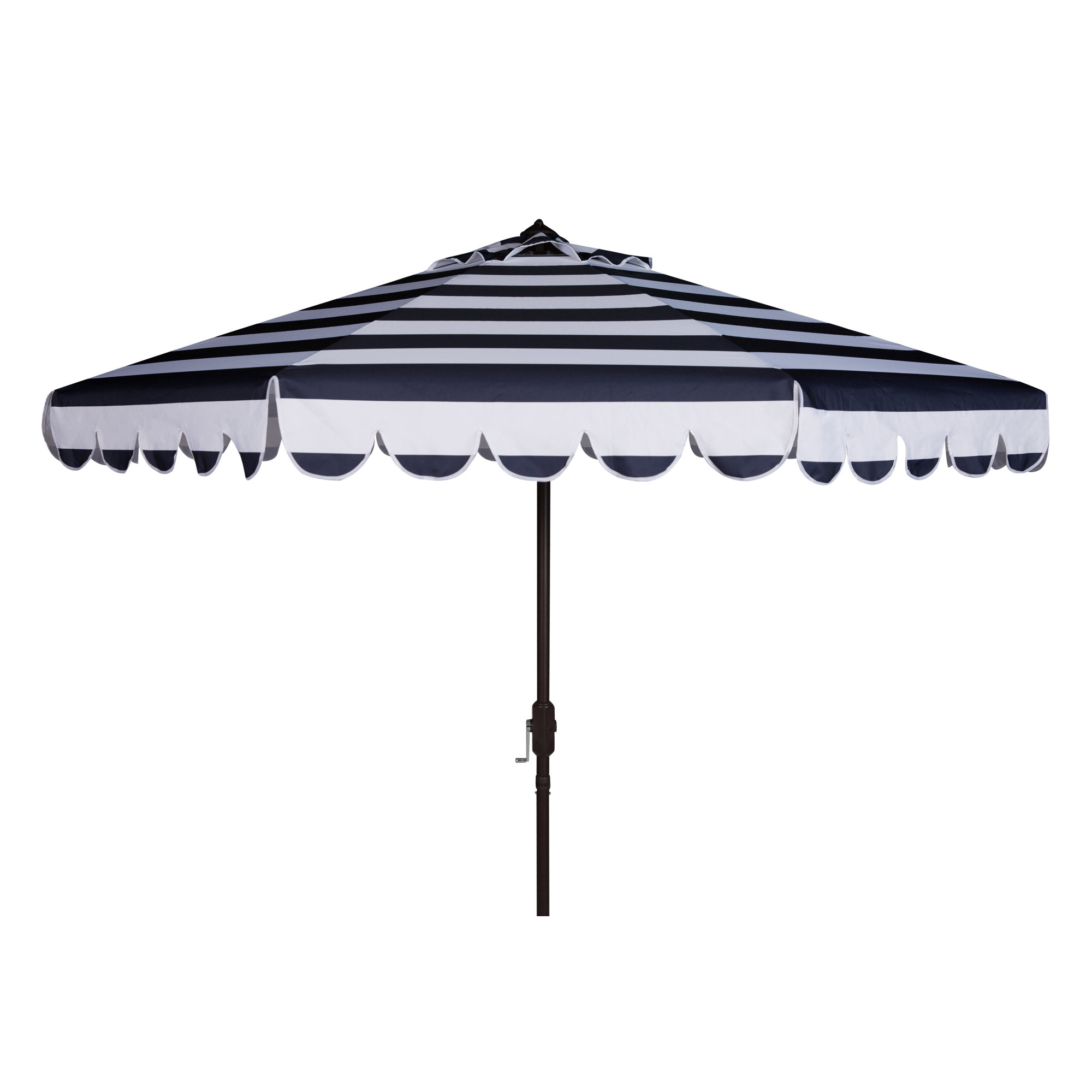 Natalee Tilt Market Umbrella, Navy/White