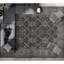Tapis noir et crème noué à la main de haute qualité