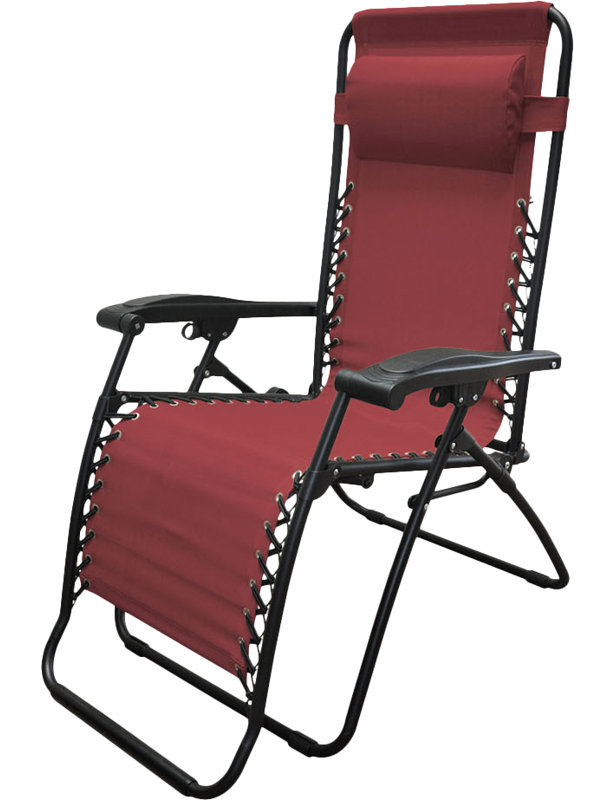 Fauteuil inclinable / pliable zéro gravité Pinedale, Bourgogne