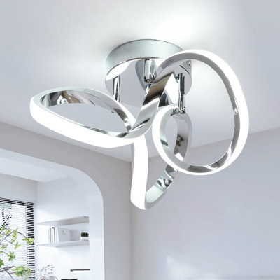 1 - Light 28cm Unique/Statement Geometric LED Flush Mount