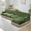Canapé modulaire en L avec repose-pieds Chesterfield-1362351766