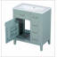 Ensemble de meuble-lavabo 30 po avec lavabo, armoire de salle de bain verte avec tiroirs, structure solide et panneau de fibres à densité moyenne (ancien numéro de référence: N725S999222F)