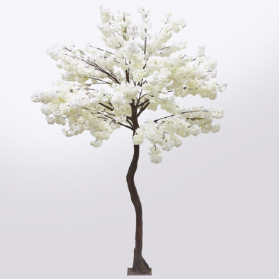 78.5'' Faux Flowering Tree in Metal Freestanding