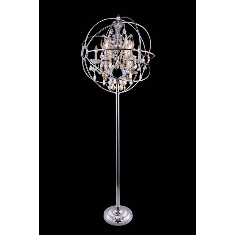 Lampe sur pied 71 po candélabre Mendelson, Nickel