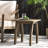 Stylishly - Slatted Outdoor Gray Wood Table 19.51 Inches Wide, 19.62 High, 14.89 Deep For Patio Use-1186769200