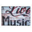 «Live Music», art textuel sur toile tendue