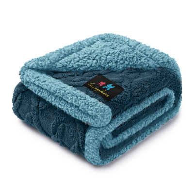 Waterproof Pet Blanket, Liquid Pee Proof Dog Blankets for Sofa Bed Couch, Reversible Sherpa Fleece Furniture Protector Cover for Small Medium Large Dogs Cats