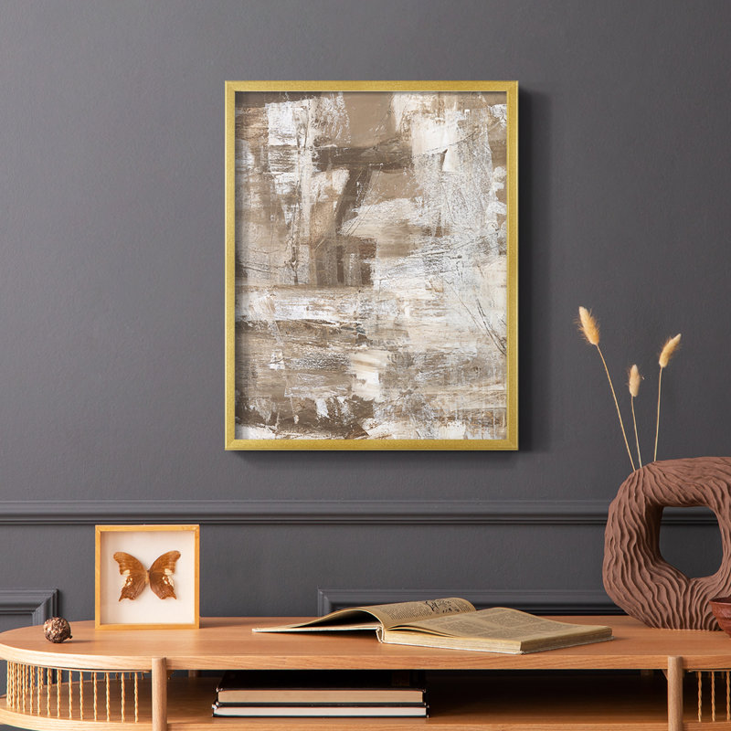 Bronzed II Framed Print - Solid Wood, 28" H x 22" W, Gold