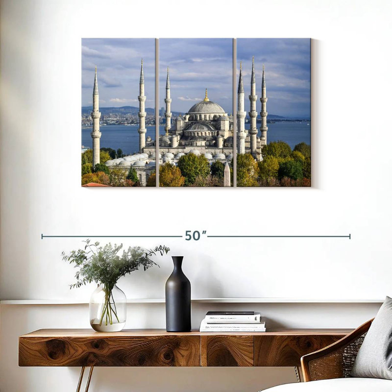 Istanbul's Blue Mosque, 24" H x 38" W
