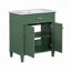 Meuble-lavabo de 30 po avec lavabo en céramique, porte à fermeture en douceur et tablettes réglables