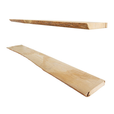 Askewville Ash Solid Wood Floating Shelf