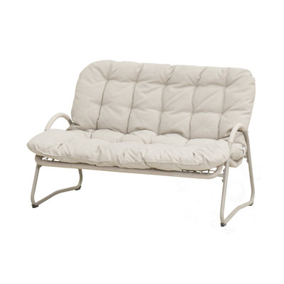 Canapé d'extérieur en métal avec coussin