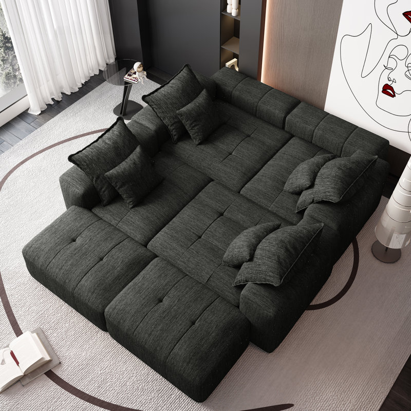 Canapé modulaire surdimensionné Modern, Noir