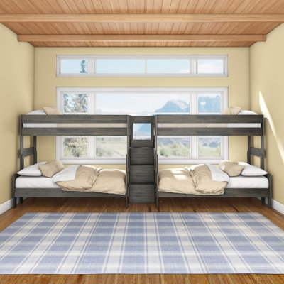Farmhouse Twin/Full Quad Bunk, Driftwood