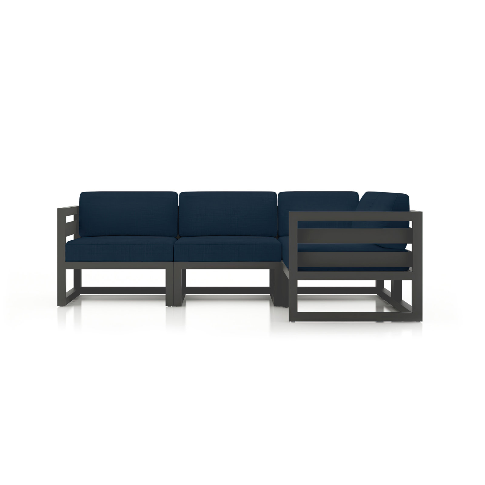 Smith 32" Sunbrella® Patio Sectional, Spectrum Indigo, Slate