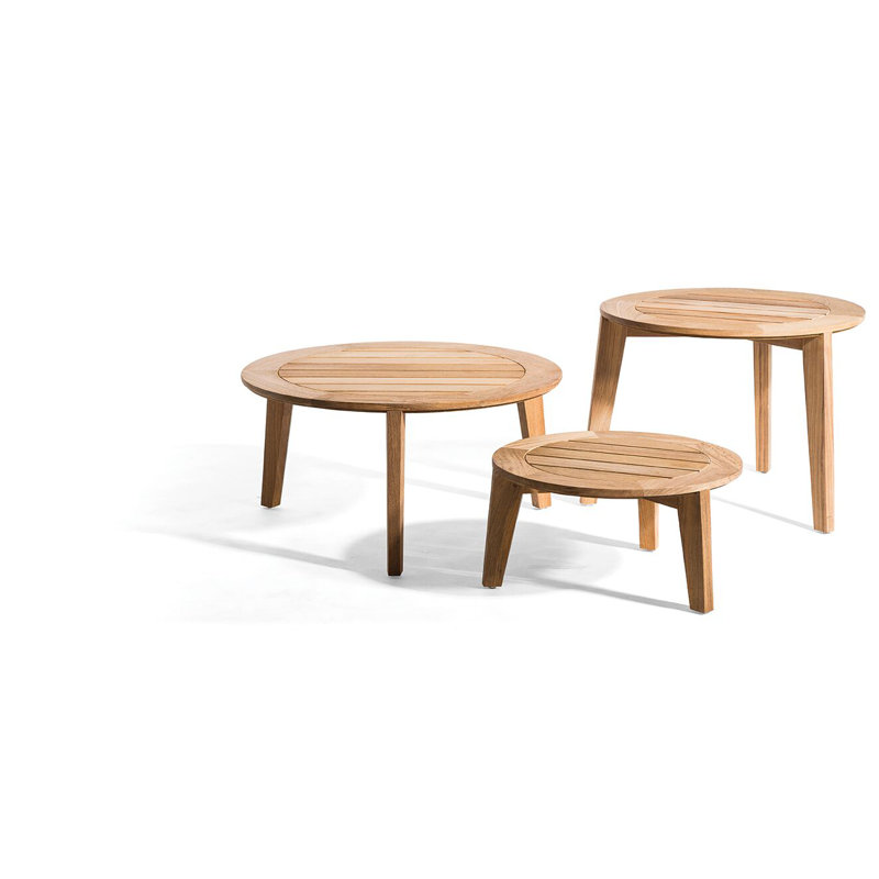 Maro Outdoor 4 - Piece Teak Conversation Set, 28.75" Diameter x 28.75" W x 14.19" H, Canvas Natural Sunbrella® Canvas