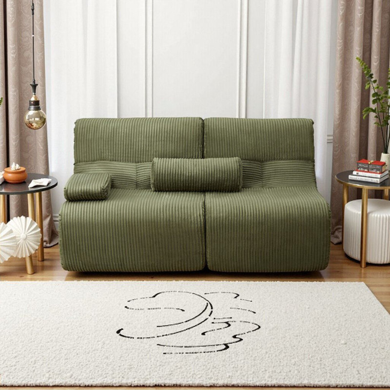 Canapé modulaire surdimensionné avec support ergonomique, conception modulaire, capacité de poids de 250 lb, Green, 2