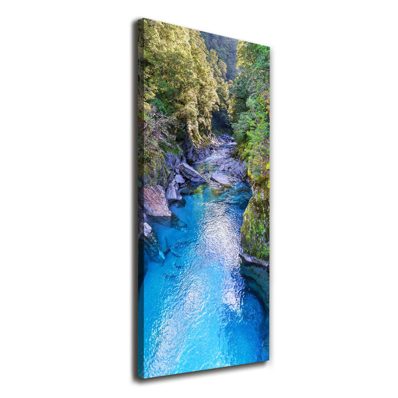 River In The Forest - Wrapped Canvas Print