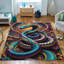 Tapis à motif floral doux non tissé à motif floral pour la maison et le bureau-114335351